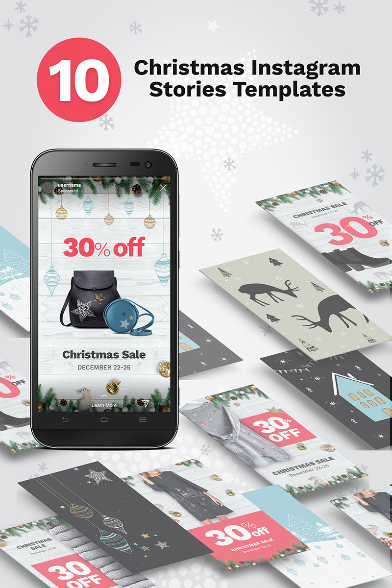 "10 Christmas Instagram Stories Banners" 社交媒体 #74335 - 截图