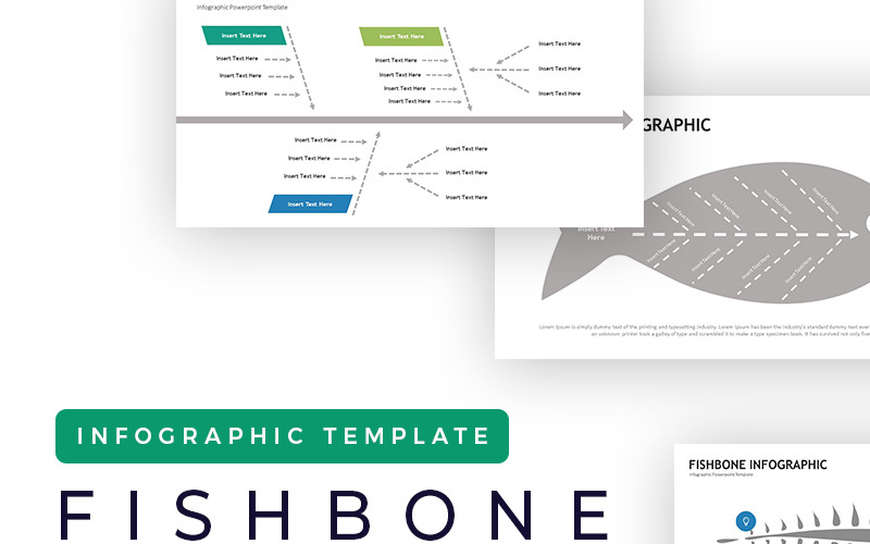 Fishbone Presentation - Infographic PowerPoint template PowerPoint Template