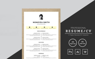 Monoyea Smith Designer & Developer Resume Template