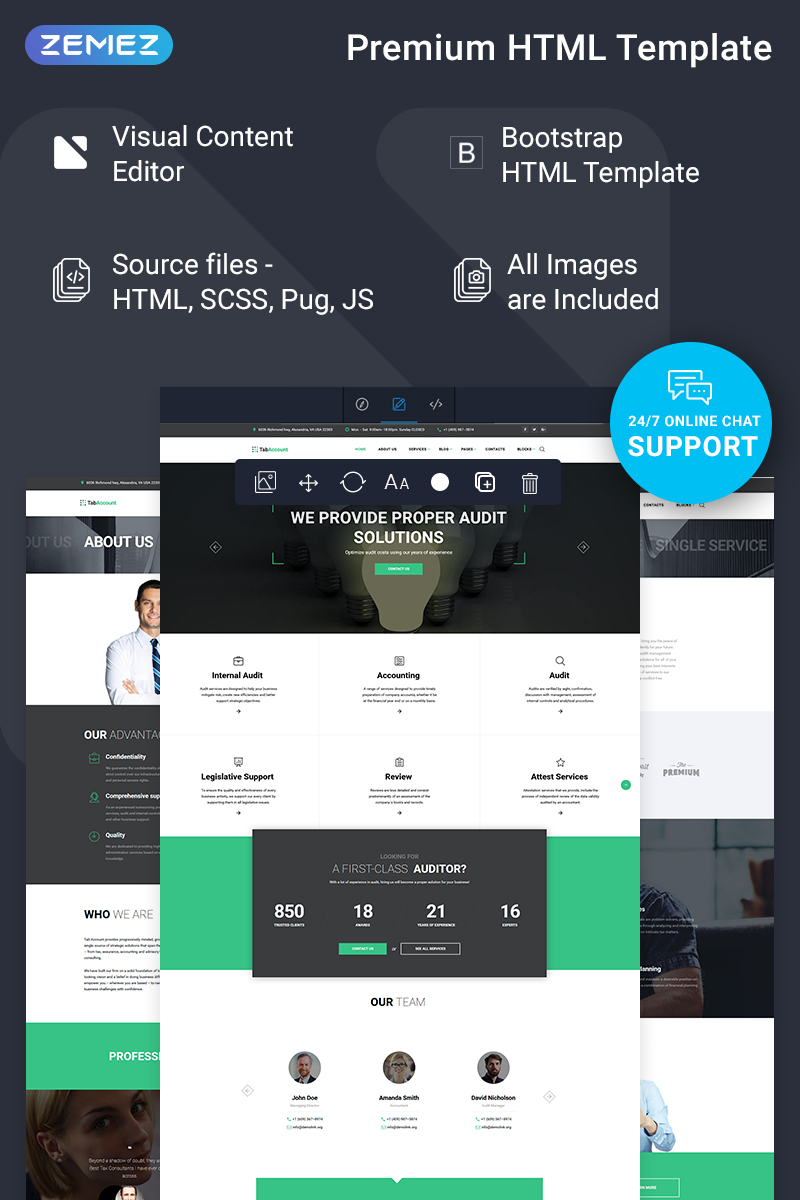 Responsive TabAccount - Audit Ready-to-Use Web Sitesi #74320 - Ekran resmi