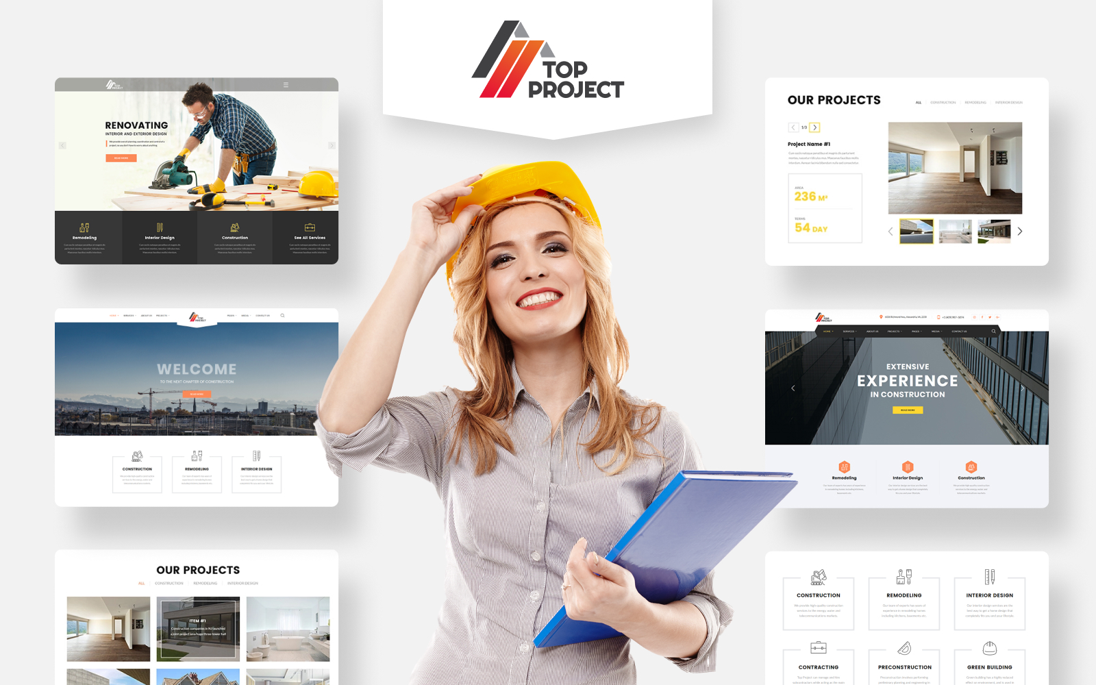 Responsivt Top Project - Construction Company Multipurpose HTML Hemsidemall #74319