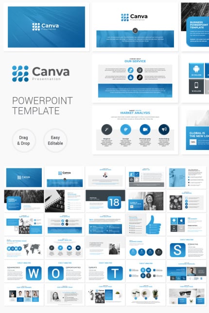 Template #74412 Powerpoint Business Webdesign Template - Logo template Preview
