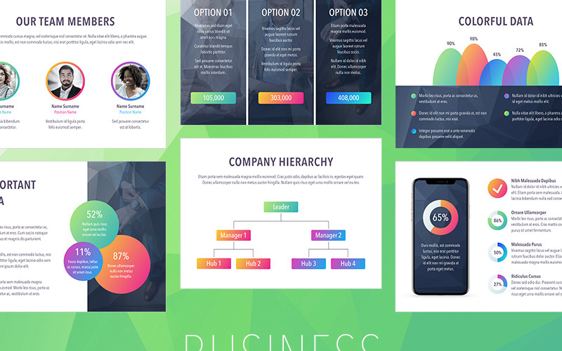 Business Report Colorite PowerPoint template PowerPoint Template