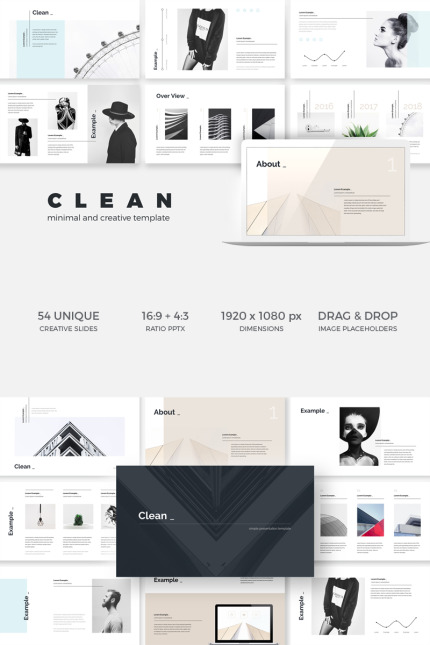 Template #74593 Simple Powerpoint Webdesign Template - Logo template Preview