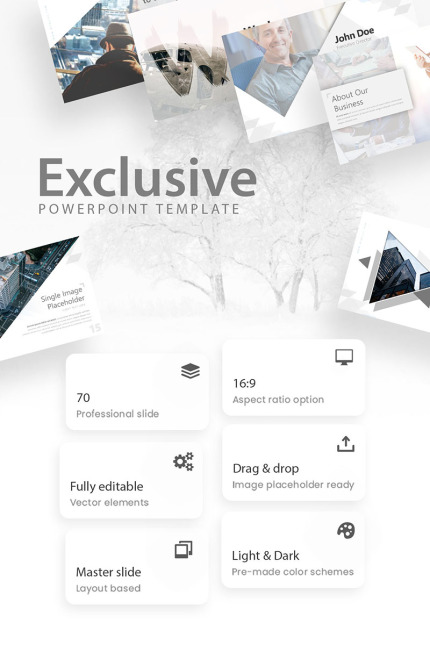 Template #74594 White Powerpoint Webdesign Template - Logo template Preview