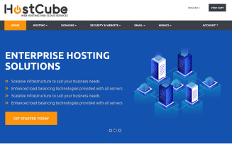 HostCube WHMCS Website Template