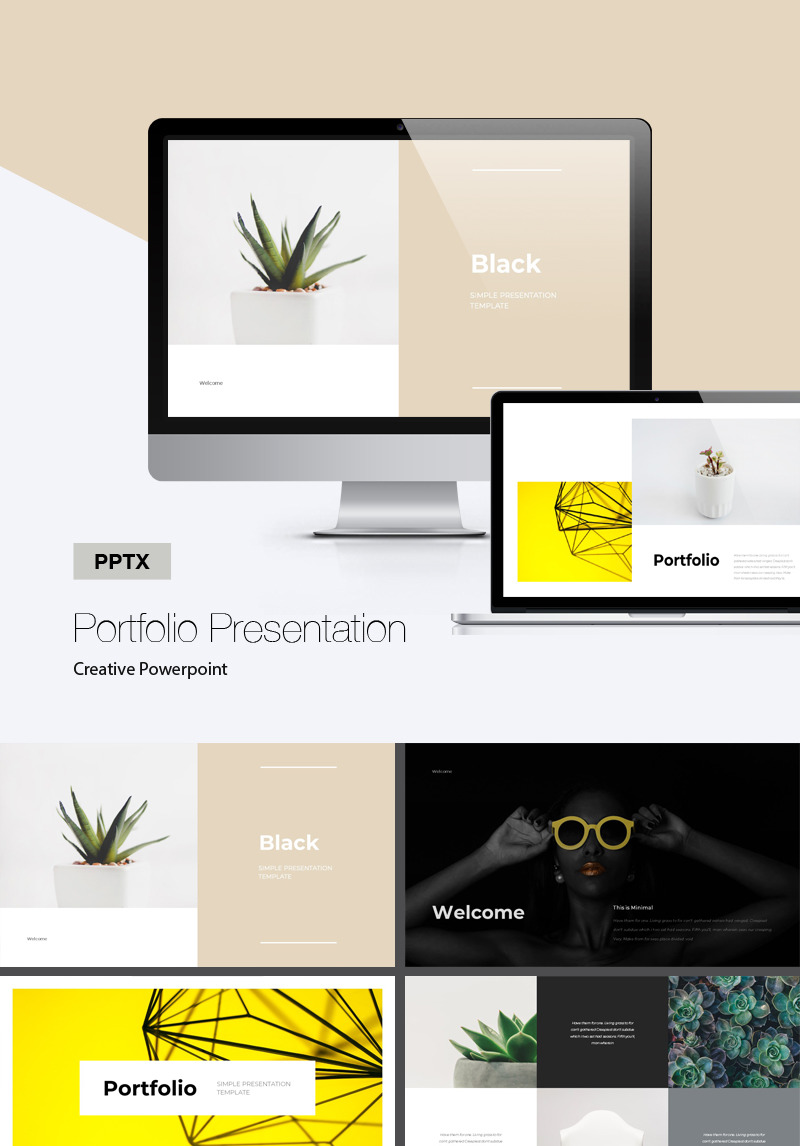 Portfolio PowerPoint Template #74562