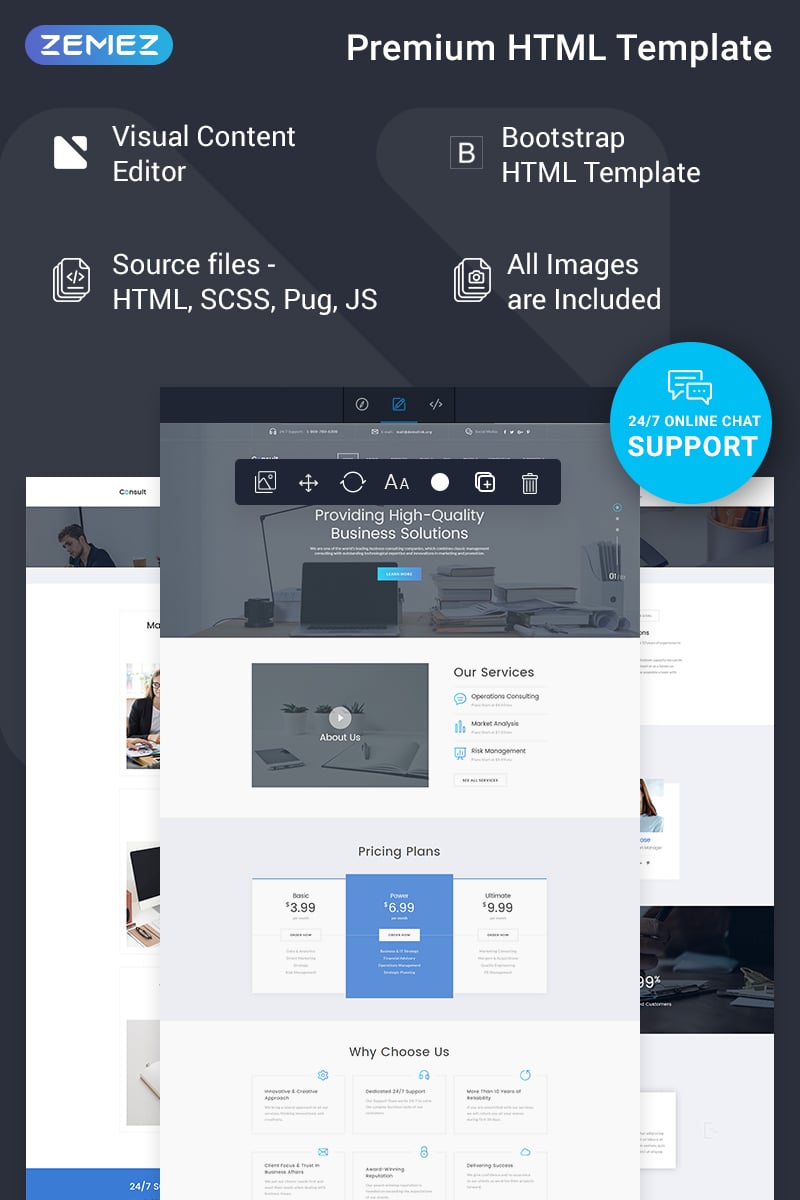 Responsive Consult - Corporate Ready-to-Use Web Sitesi #74541 - Ekran resmi