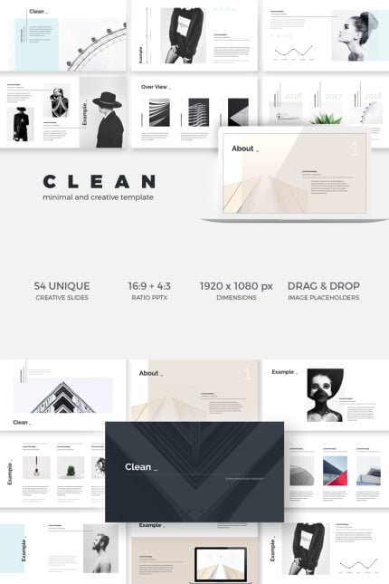 Template #74615 Simple Powerpoint Webdesign Template - Logo template Preview