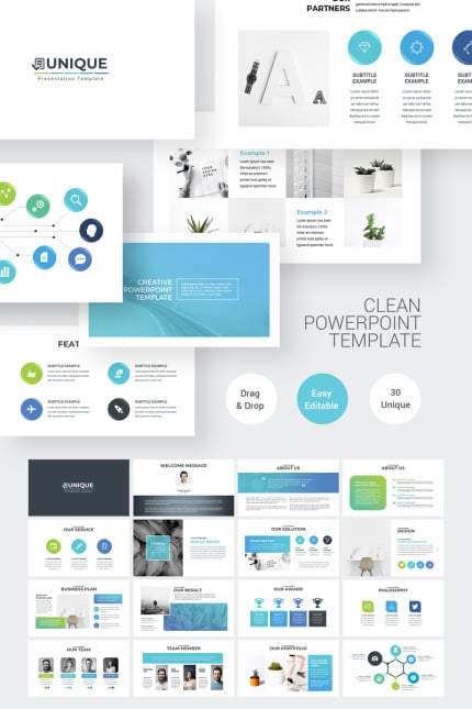 Template #74618 Powerpoint Business Webdesign Template - Logo template Preview