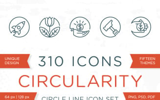 Circularity - Circle Line Icons Set