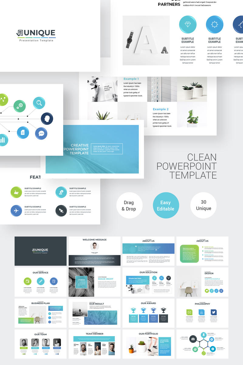 Clean Simple PowerPoint Template 74618