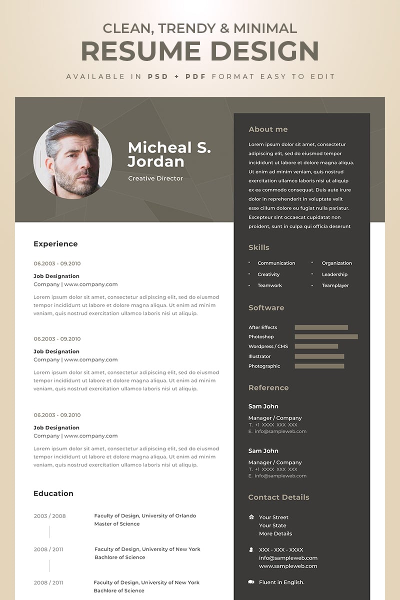 Creative Designer Professional Resume Template #74633