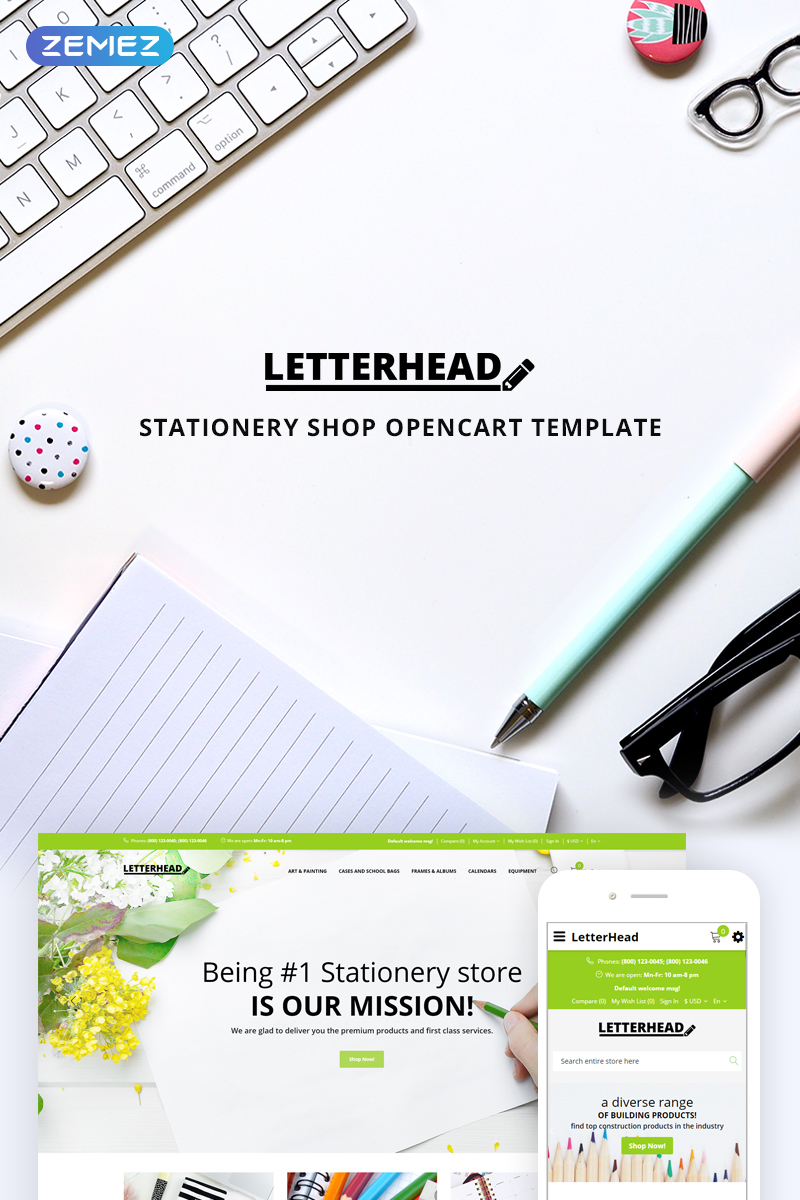 "Letterhead - Stationery" thème OpenCart adaptatif #74626