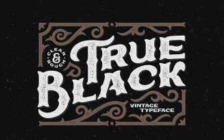 True Black typeface Font