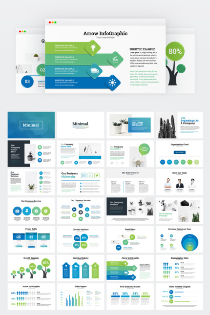 Template #74705 Powerpoint Business Webdesign Template - Logo template Preview