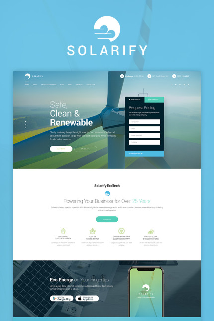 Template #74749 Wind Power Webdesign Template - Logo template Preview