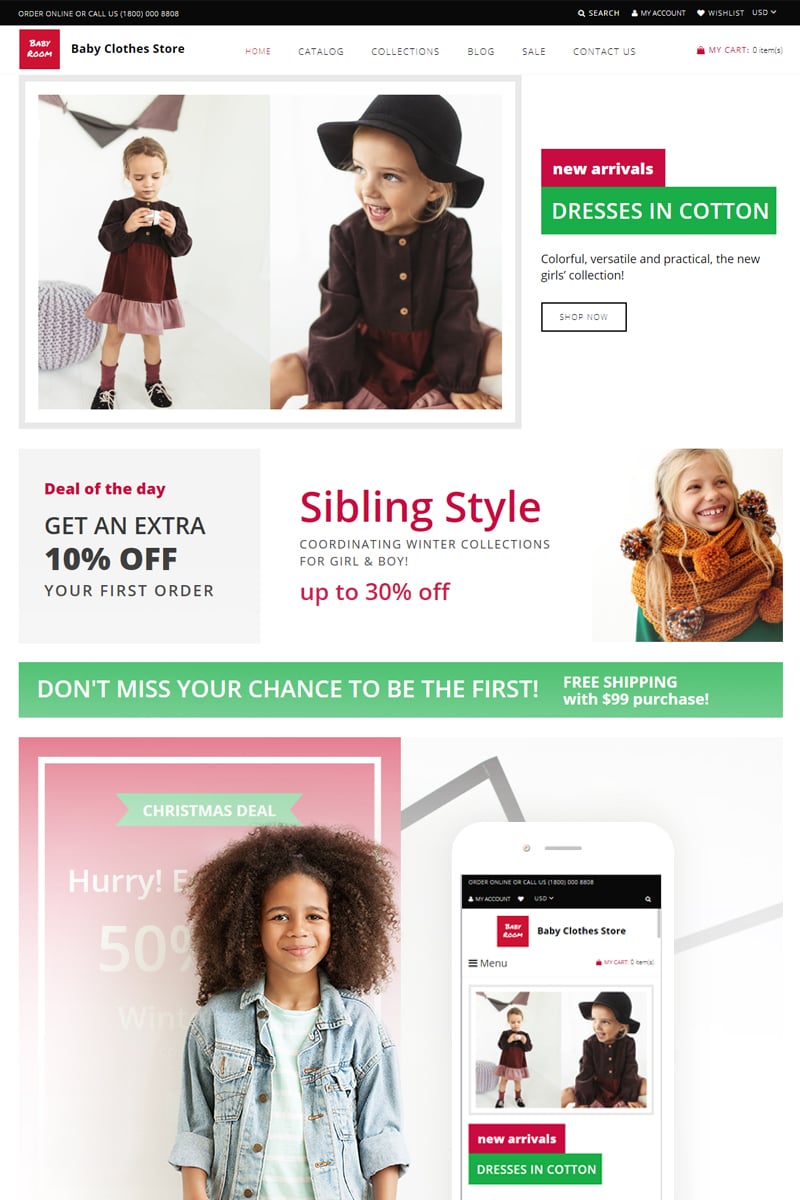 Shopify Theme namens "Baby Boom" #74760