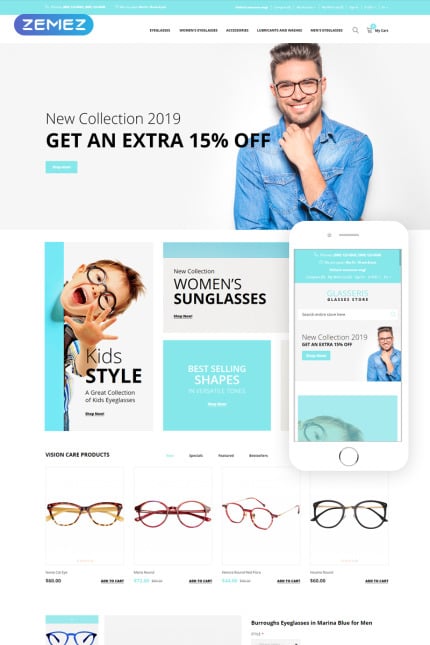 Template #74829 Ecommerce Eyewear Webdesign Template - Logo template Preview