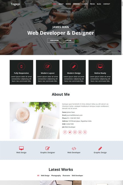 Template #74849 Portfolio Freelancer Webdesign Template - Logo template Preview