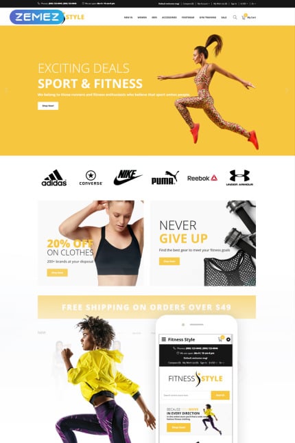 Template #74853 Fashion Fitness Webdesign Template - Logo template Preview