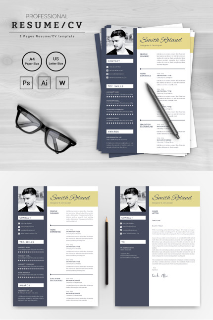 Template #74858 Cv Clean Webdesign Template - Logo template Preview