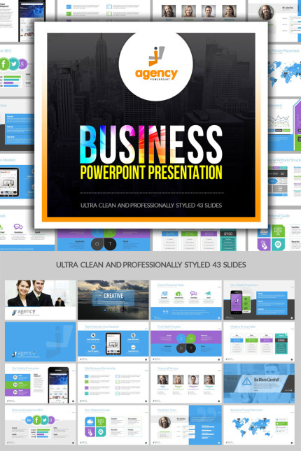 Template #74885 Powerpoint Presentation Webdesign Template - Logo template Preview