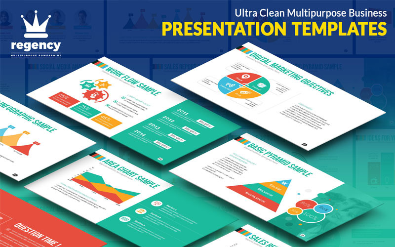 Clean Business Presentation PowerPoint template PowerPoint Template