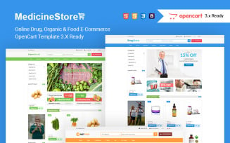 Medicine Store Online Drug, Organic & Food E-Commerce OpenCart Template