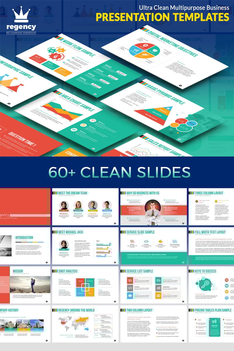 Plantilla PowerPoint "Clean Business Presentation" #74884 - captura de pantalla