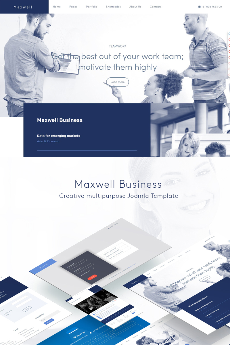 Reszponzív Maxwell Business Joomla sablon 74804