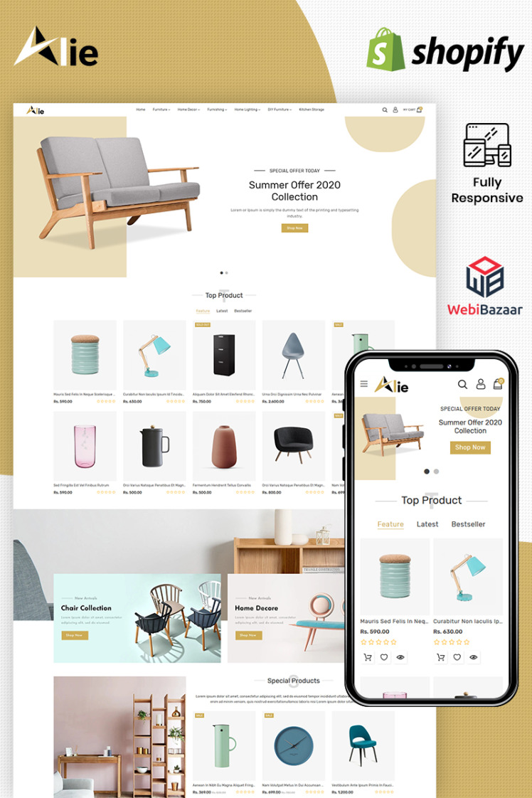 Alie Best Furniture Shopify Theme