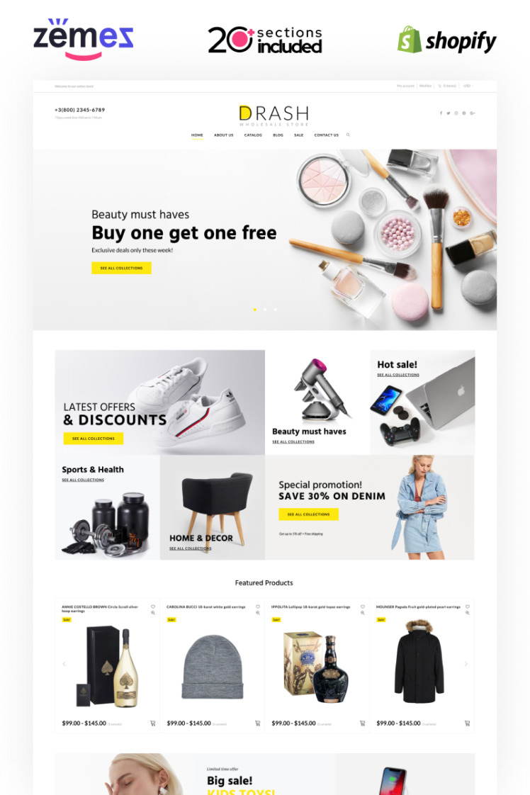Drash Shopify Wholesale eCommerce Template Shopify Theme