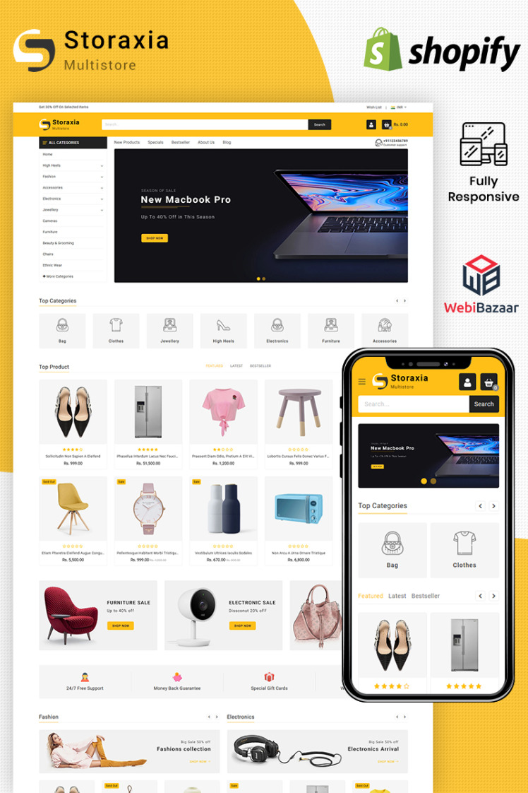 Storaxia Multipurpose Shopify Theme #100019