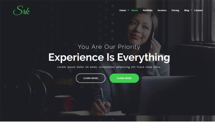 SRK One Page Parallax WordPress Theme
