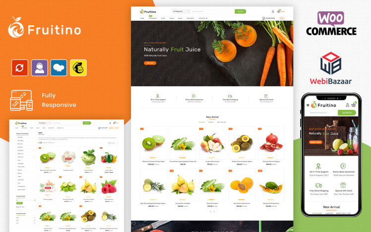 Fruitino Food Grocery Store WooCommerce Theme
