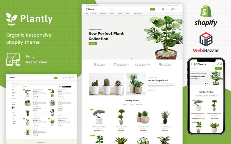 Plantly Garden Furniture Responsive Shopify Template Shopify Theme #102227