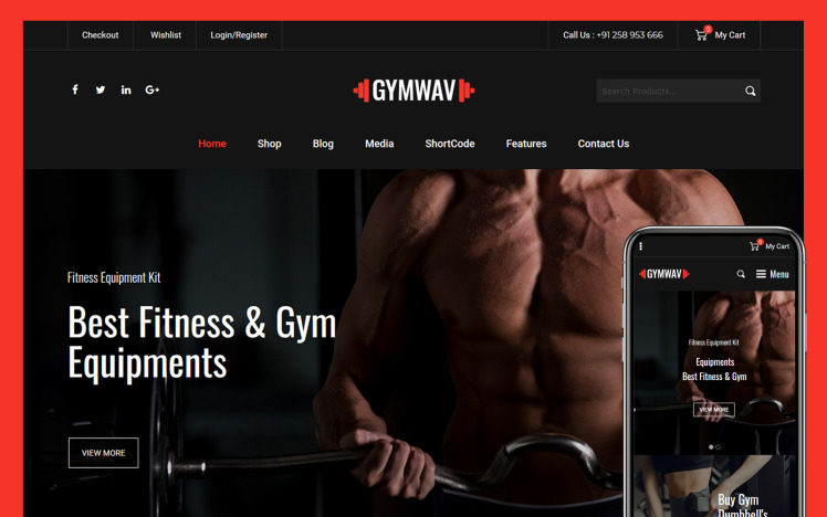 Gymwav Gym and Fitness WooCommerce Theme