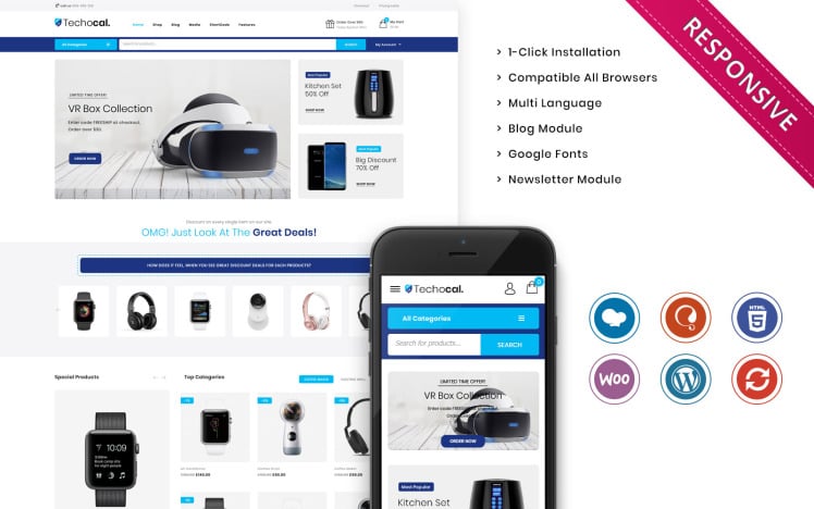 Techocal The Premium Electronic Store WooCommerce Theme