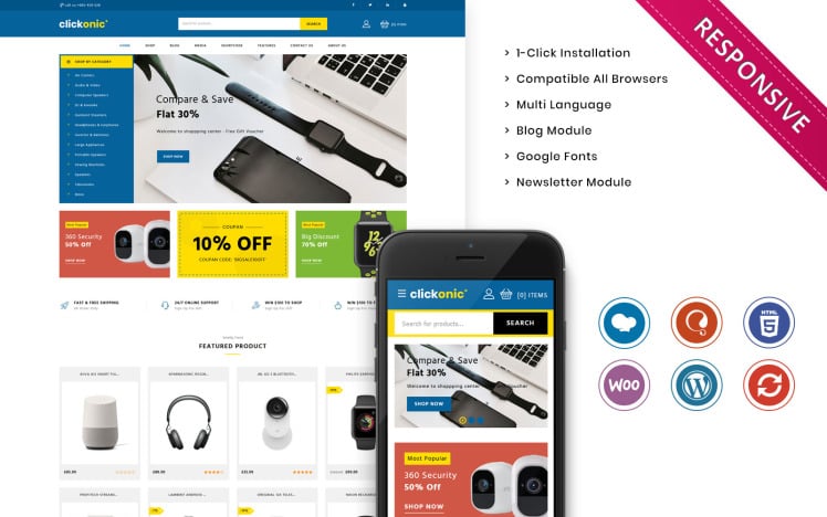 Clickonic The Mega Electronic Store WooCommerce Theme