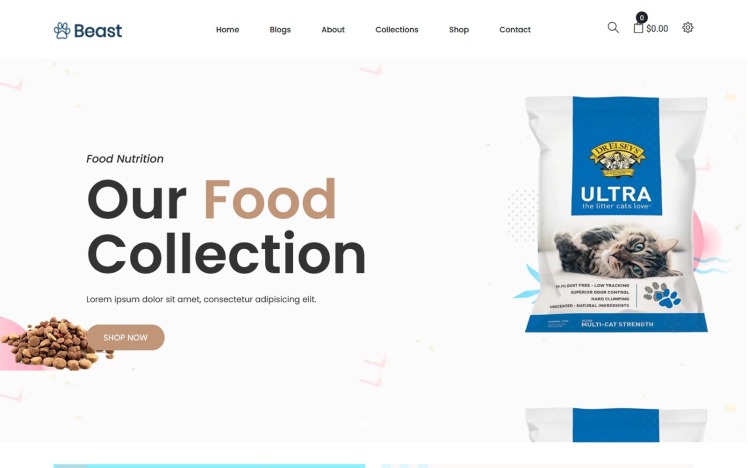 Beast Pet Food Shopify Theme #108977