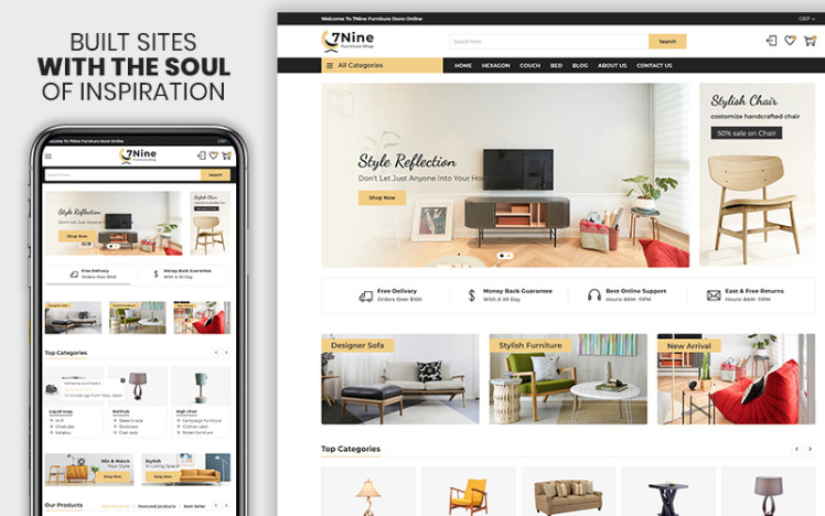 nine The Furniture Interior Premium Shopify Theme #109405