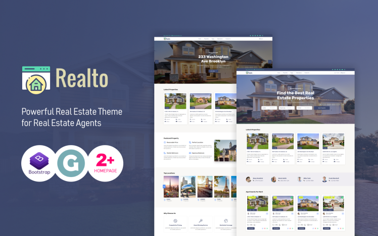 Realto Real Estate WordPress Theme