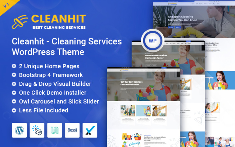Cleanhit Cleaning Services WordPress Theme