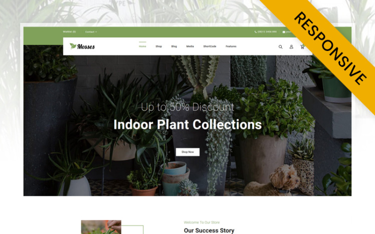 Mosses Garden Plant Store WooCommerce Theme