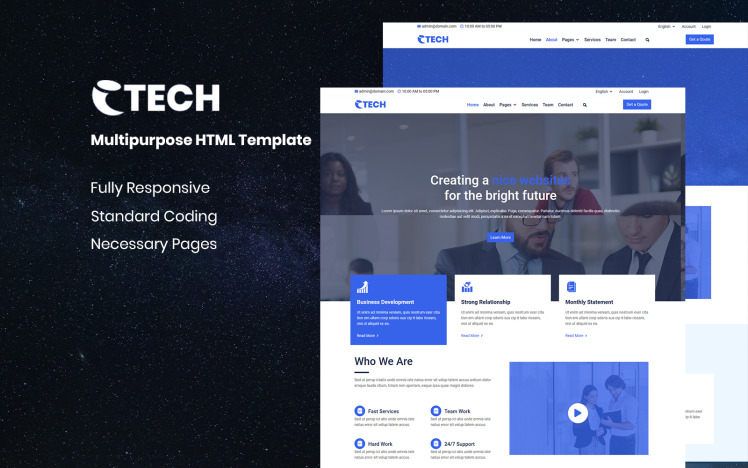 eTech - Multipurpose HTML Website Template #111561