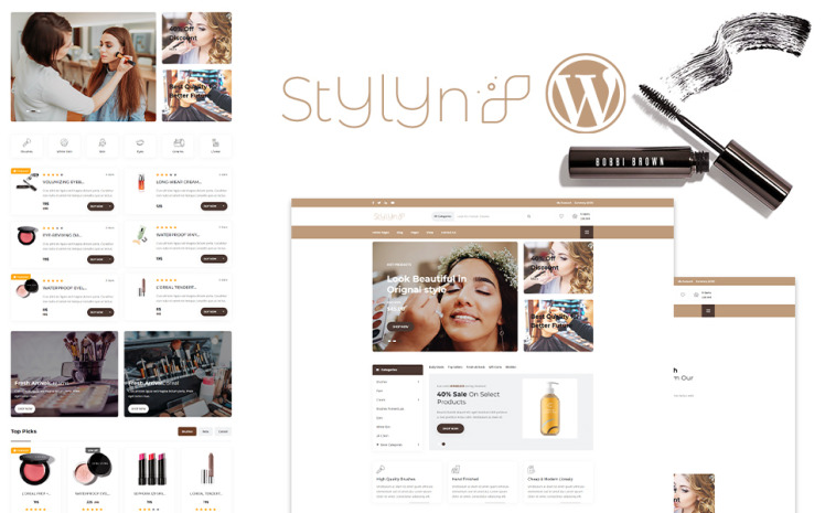 Stylyn Cosmetic And Beauty Shop WordPress Theme