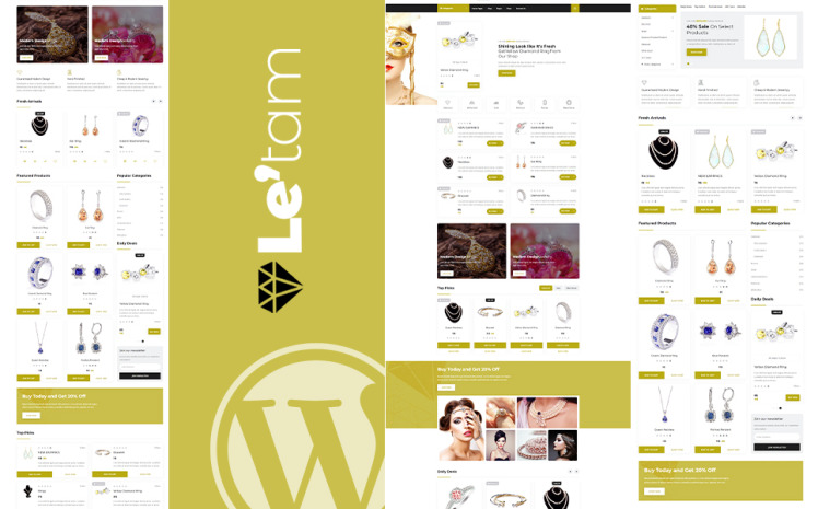 Letam Jewelry Shop WordPress Theme
