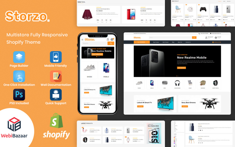 Storzo Multipurpose E commerce Shopify Theme #113516