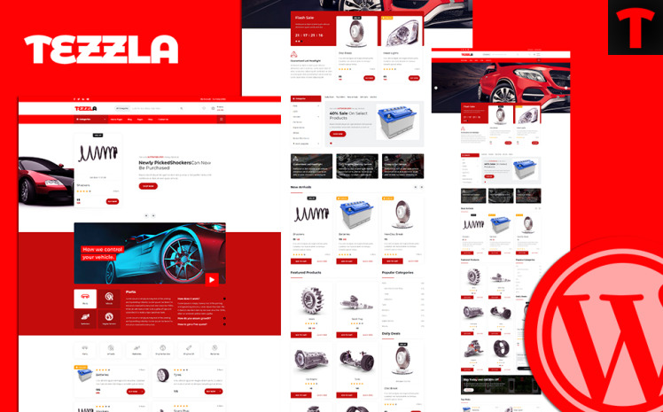 Tezzla Automobile amp Car Accessories Shop WordPress Theme